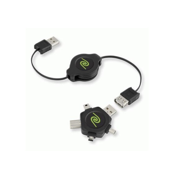  82.0029 KABEL USB CON MULTI ADATTATORE INTERCAMBIABILE RETRATTILE EUCA