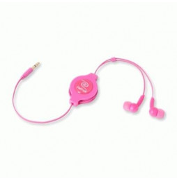  82.0052 AURICOLARE STEREO RETRATTILE EUAUDIOPNK PER MP3 ROSA RETRAK 8