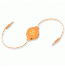  82.0056 KABEL DA 3,5MM A 3,5MM PER MP3 RETRATTILE EUCABLE35OR ARANCIO RE