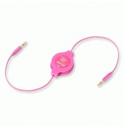  82.0057 CABLE DA 3,5MM A 3,5MM PER MP3 RETRATTILE EUCABLE35PK ROSA RETRA