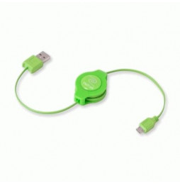  82.0060 CABLE USB 2.0 A MICRO 5-PIN RETRATTILE VERDE RETRAK EUCABLEMICG