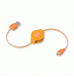  82.0061 CABLE USB 2.0 A MICRO 5-PIN RETRATTILE ARANCIO RETRAK EUCABLEMI