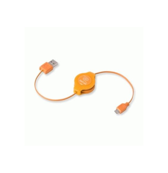  82.0061 C?BLE USB 2.0 A MICRO 5-PIN RETRATTILE ARANCIO RETRAK EUCABLEM