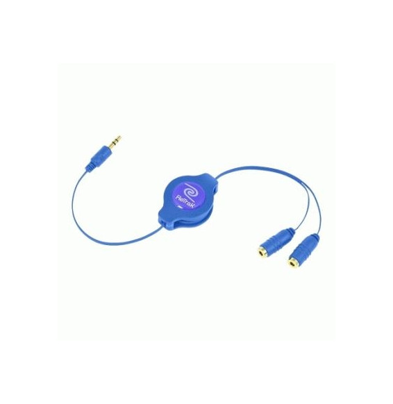  82.0075 CAVO SPLITTER RETTRATTILE PER 2 AURICOLARI EUCABLESPLBU BLU RET