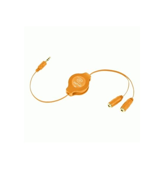  82.0076 C?BLE SPLITTER RETTRATTILE PER 2 AURICOL.EUCABLESPLOR ARANCIO 