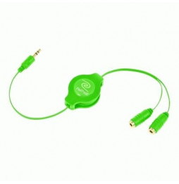  82.0078 C?BLE SPLITTER RETTRATTILE PER 2 AURICOL.EUCABLESPLGN VERDE RE