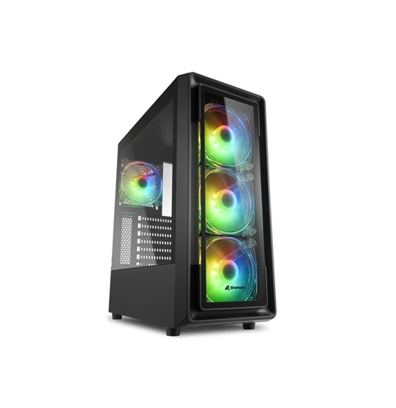  4044951030187 CABINET ATX SHARKOON TK4 RGB BLACK 7SLOT 40X19X45,6CM  2X3,