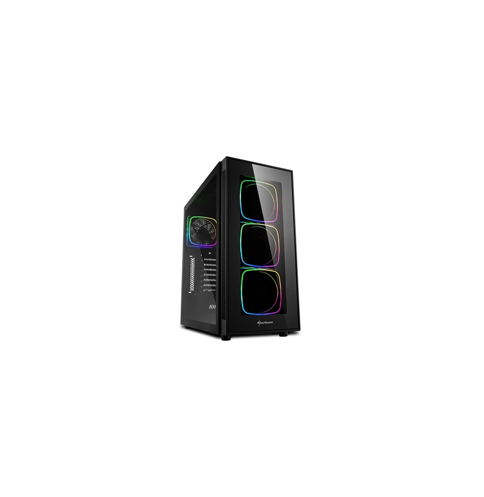  4044951028221 CABINET ATX SHARKOON TG6 RGB SCHWARZ 7SLOT 45,2X21,5X46,5CM 3