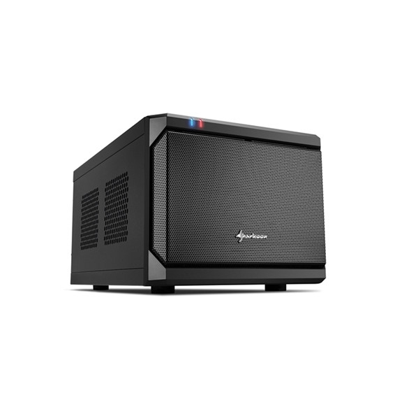  4044951016433 CABINET MINI ITX SHARKOON QB ONE BLACK 2SLOT 36,8X22,5X18CM