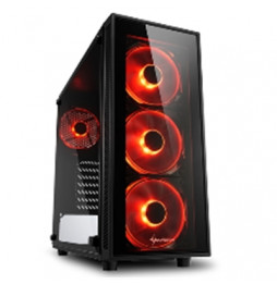  4044951026647 CABINET ATX SHARKOON TG4-RED SCHWARZ 6SLOT 45,5X20X43CM 2X3,5