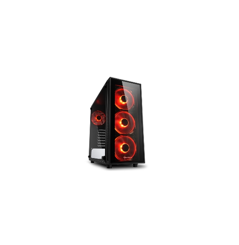  4044951026647 CABINET ATX SHARKOON TG4-RED BLACK 6SLOT 45,5X20X43CM 2X3,5