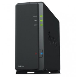  DS118 NAS SYNOLOGY DS118 X 1HD 3.5"/2.5" SATA2/3 NO HDCPU QUAD CORE 1