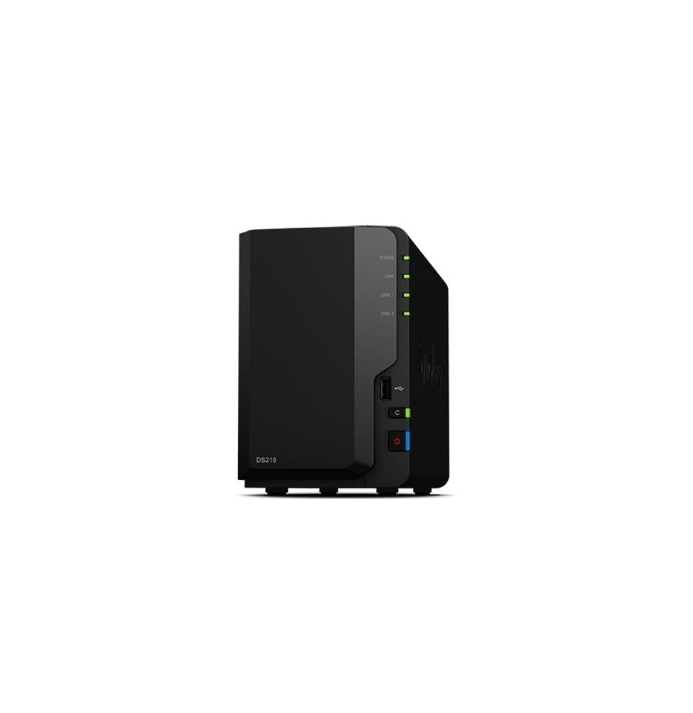  DS218 NAS SYNOLOGY DS218 X 2HD 3.5/2.5"SATA2/3NO HDCPU QUADCORE-DDR4 2GB