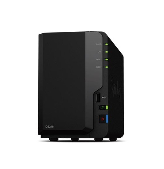  DS218 NAS SYNOLOGY DS218 X 2HD 3.5/2.5"SATA2/3NO HDCPU QUADCORE-DDR4 2GB