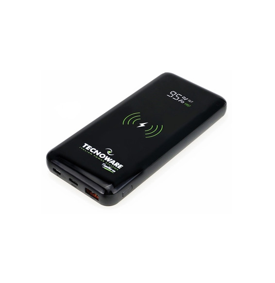  46.1508 POWERBANK TECNOWARE 10.000MAH FPB17608 NOIRE INMICROUSB+TYPE-C - 