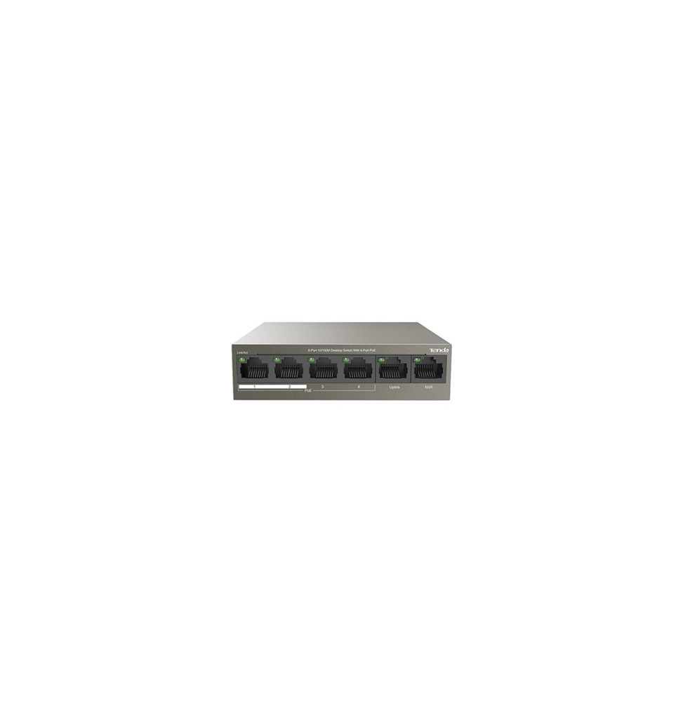  TEF1106P-4-63W SWITCH 6P LAN 10/100M TENDA TEF1106P-4-63W DESKTOP  4P P