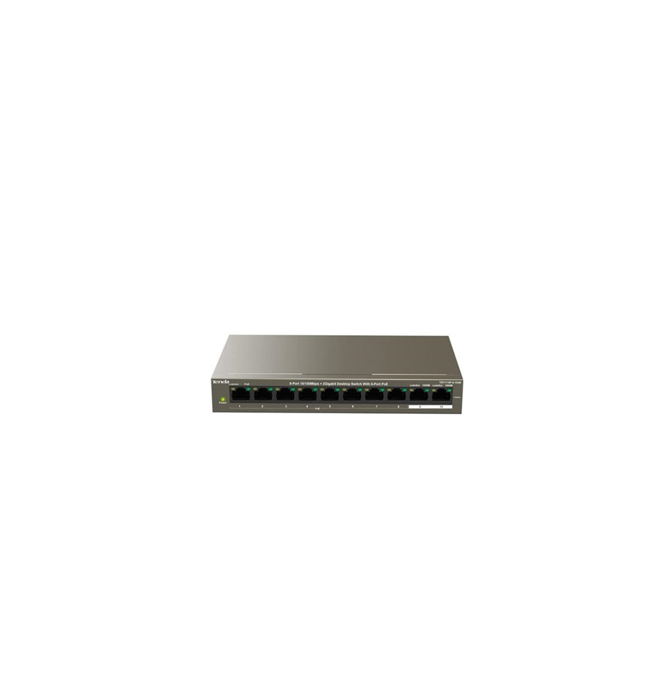  TEF1110P-8-102W SWITCH 8P LAN 10/100M POE TENDA TEF1110P-8-102W 2P GIGAB