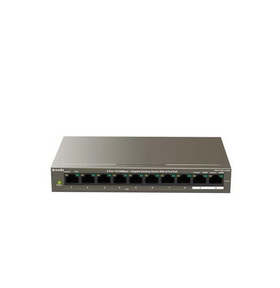  TEF1110P-8-102W SWITCH 8P LAN 10/100M POE TENDA TEF1110P-8-102W 2P GIGAB