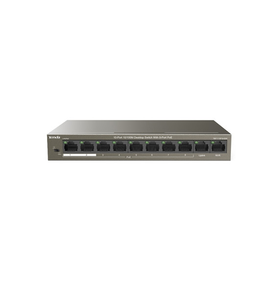  TEF1110P-8-63W SWITCH 8P LAN 10/100M POE TENDA TEF1110P-8-63W 2P GIGABIT