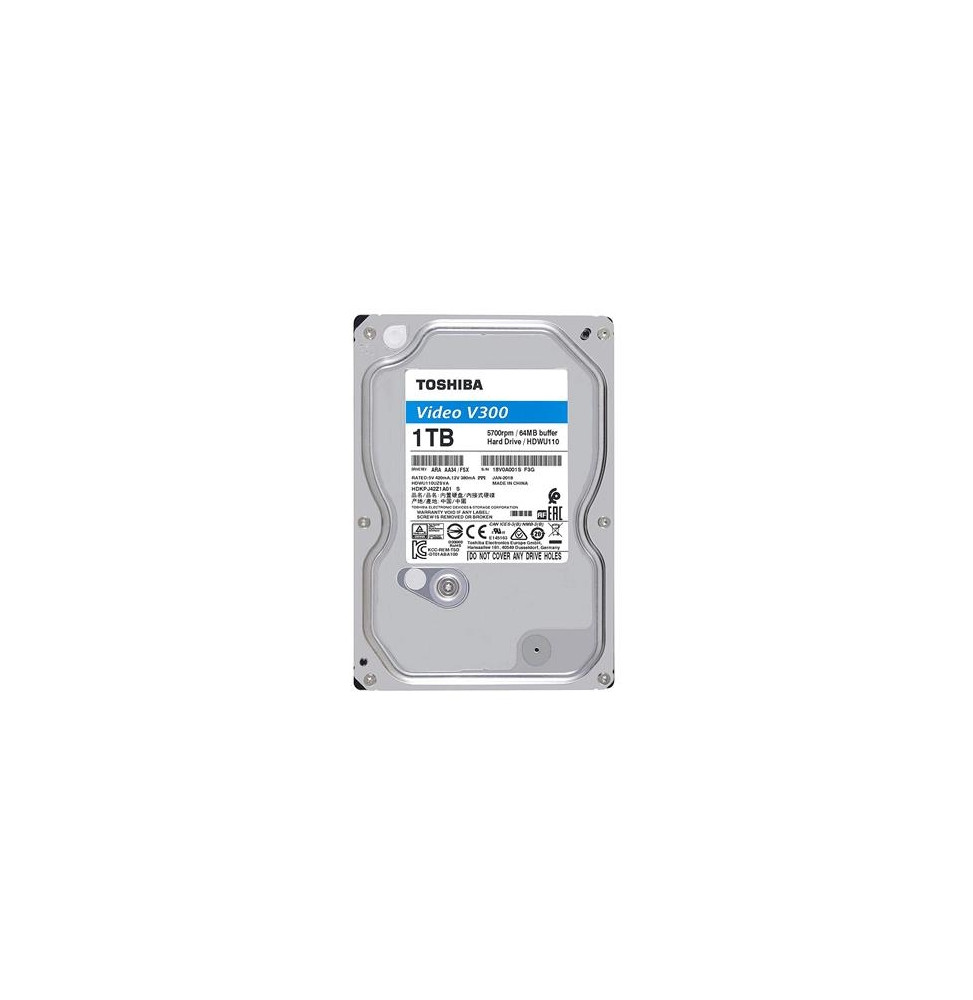  34.0360 HARD DISK SATA3 3.5" 1000GB(1TB) TOSHIBA V300 HDWU110UZSVA 64MB 