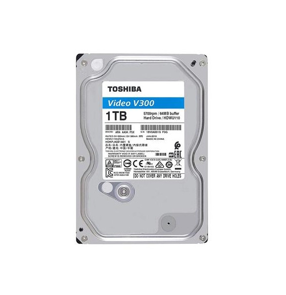  34.0360 HARD DISK SATA3 3.5" 1000GB(1TB) TOSHIBA V300 HDWU110UZSVA 64MB 