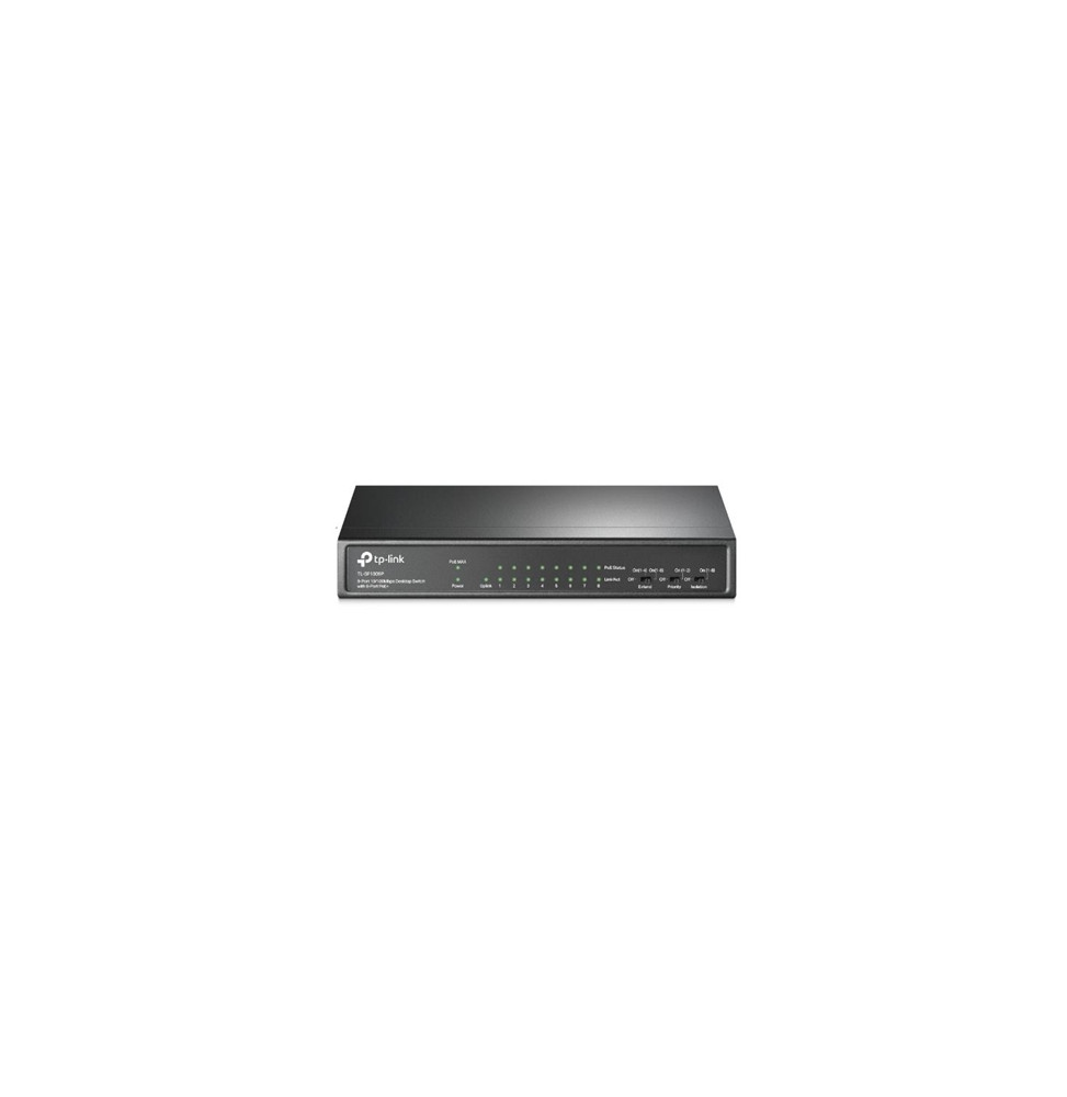  TL-SF1009P SWITCH 9P LAN 10/100M  TP-LINK TL-SF1009P DESKTOP CON 8P POE+