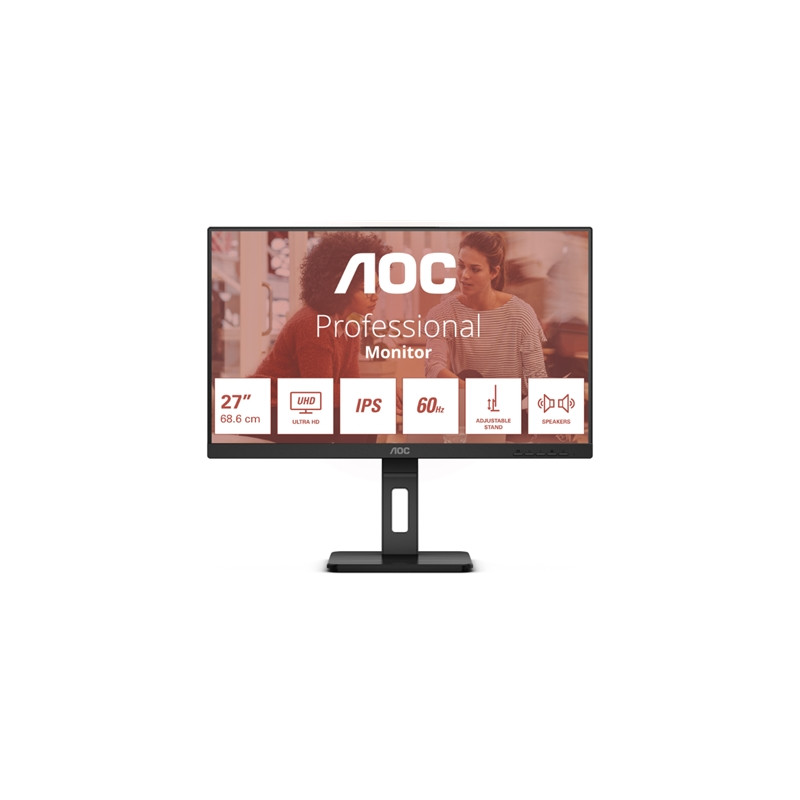 AOC u27e3uf MONITOR AOC LCD IPS 27" WIDE FRAMELESS 4K U27E3UF 4MS MM U