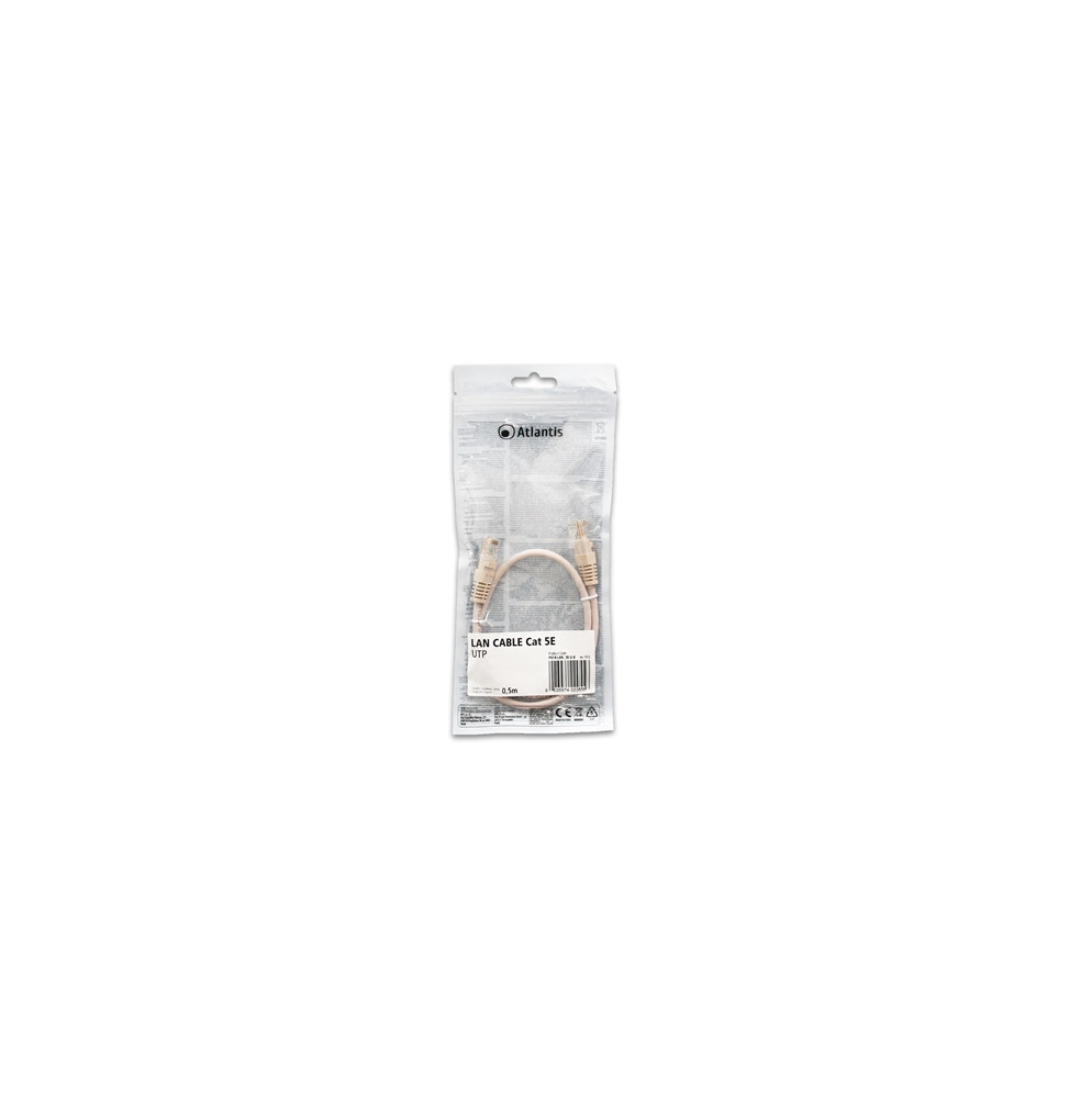  P019-LAN_5E-U-0 CABLE RETE CAT.5E-UTP (CABLE PATCH) ATLANTIS P0