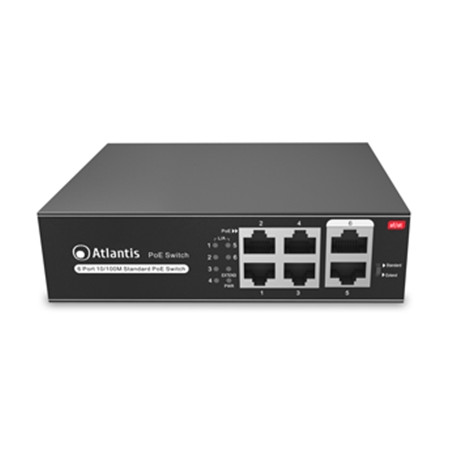  a02_f6p4_65w SWITCH 6P LAN 10/100M ATLANTIS A02-F6P4-65W DI CUI 4P PO