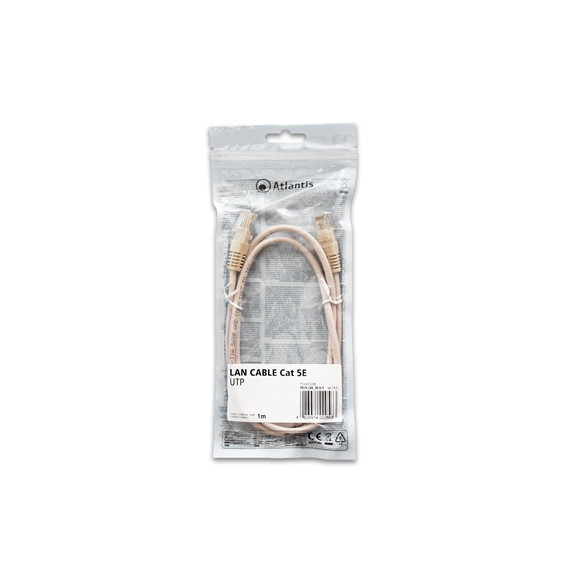  P019-LAN_5E-U-1 NETWORK CABLE CAT.5E-UTP (CABLE PATCH) ATLANTIS P019-L