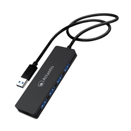  p014_uh340 HUB USB3.0 4P ATLANTIS P014-UH340 MINI NERO CAVO 1MT - EAN