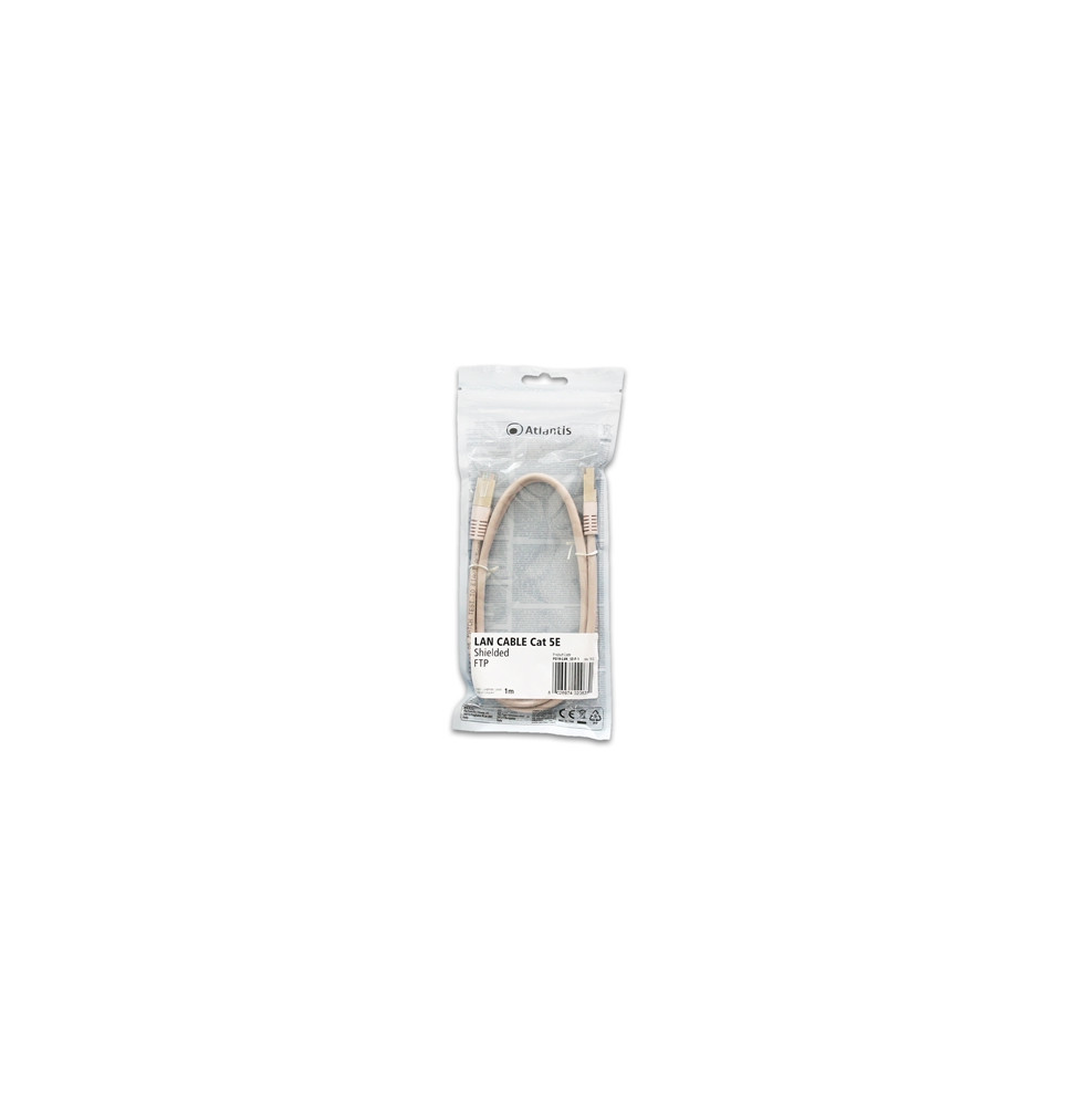  P019-LAN_5E-F-1 NETWORK CABLE CAT.5E-FTP (CABLE PATCH) SCHERMATO ATLAN