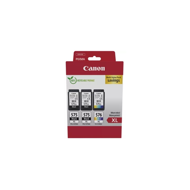 CANON 5437c004 MULTIPACK CANON 2PZ PG-575XL NERO + 1PZ CL-576XL 5437C00