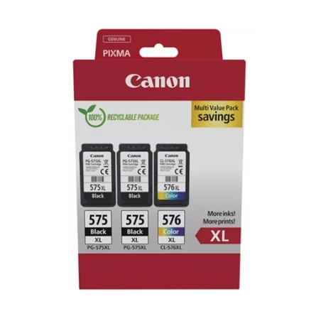 CANON 5437c004 MULTIPACK CANON 2PZ PG-575XL NERO + 1PZ CL-576XL 5437C00