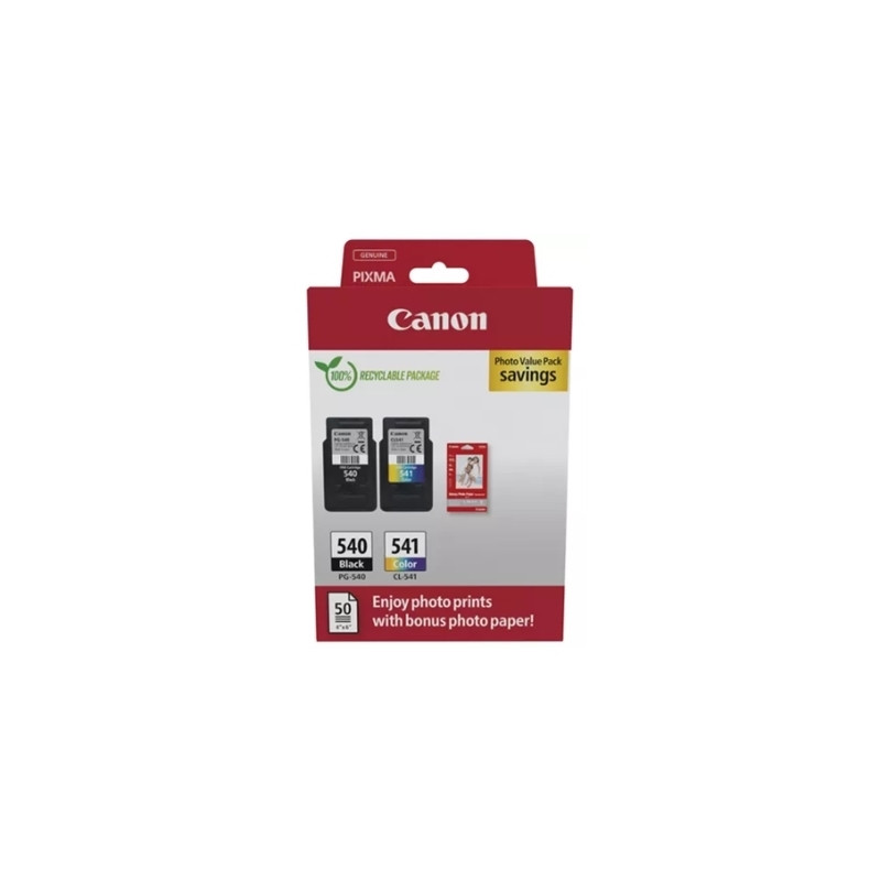 CANON 5225b013 MULTIPACK CANON PG-540 + CL-541 + 50FG CARTA 10X15 5225B