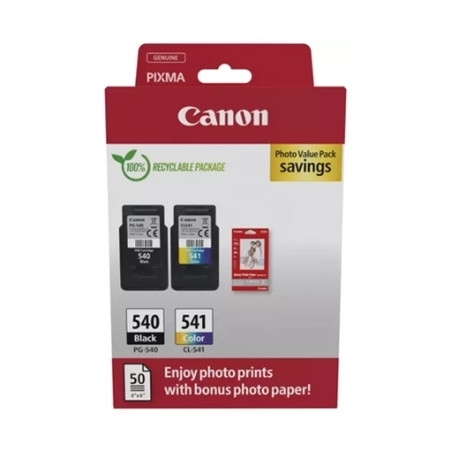 CANON 5225b013 MULTIPACK CANON PG-540 + CL-541 + 50FG CARTA 10X15 5225B