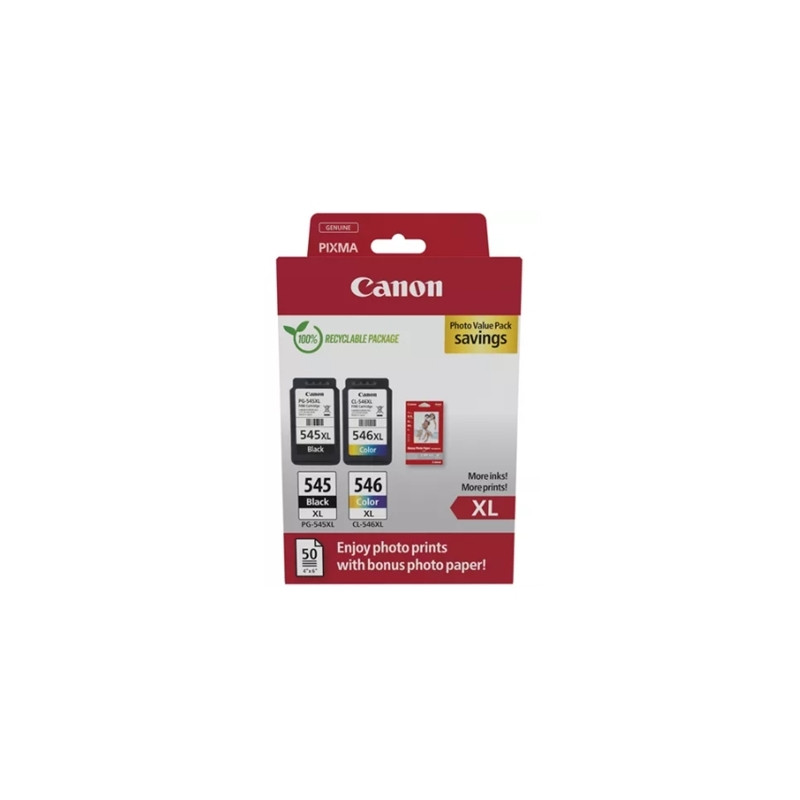 CANON 8286b011 MULTIPACK CANON PG-545XL + CL-546XL + 50FG GP501 8286B01