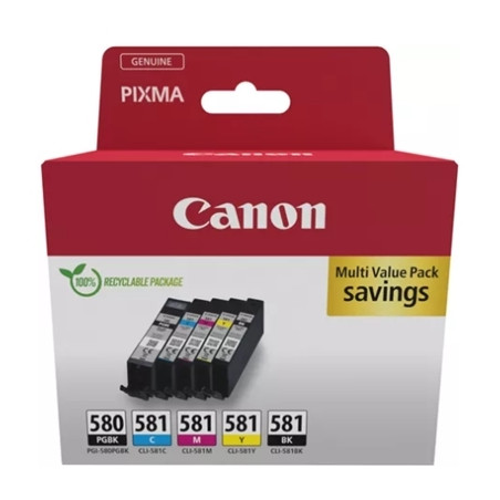 CANON 2078c007 MULTIPACK CANON PGI-580 + CLI-581 BK/C/M/Y/K 5CART 2