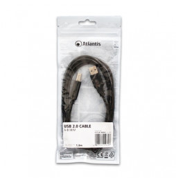  P019-UB2-ABMM-2 KABEL USB2.0 A-B M/M 1.8MT  ATLANTIS P019-UB2-A