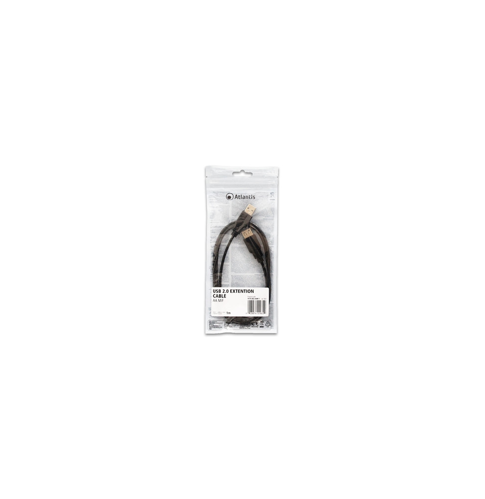  P019-UB2-AAMF-1 CABLE PROLUNGA USB2.0 AA M/F 1MT  ATLANTIS P019-UB2-A