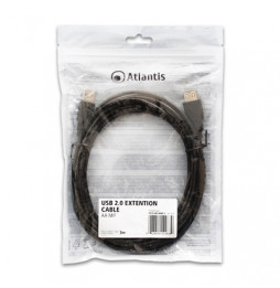  P019-UB2-AAMF-3 C?BLE PROLUNGA USB2.0 AA M/F 3MT  ATLANTIS P019-