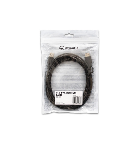  P019-UB2-AAMF-5 KABEL PROLUNGA USB2.0 AA M/F 5MT  ATLANTIS P019-UB2-A