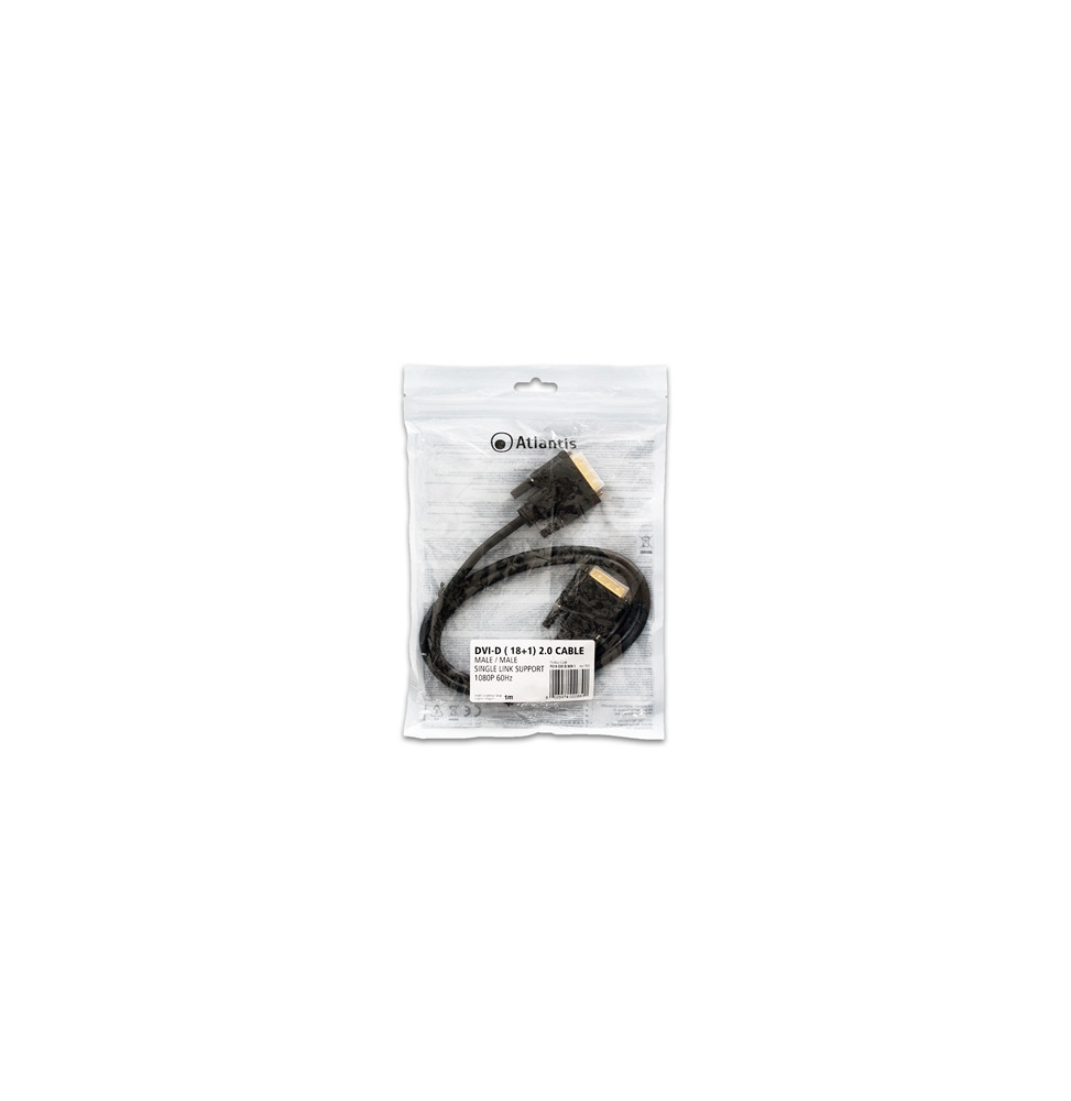  P019-DVI-D-MM-1 CAVO DVI-D (18+1) 2.0 MM 1MT ATLANTIS P019-