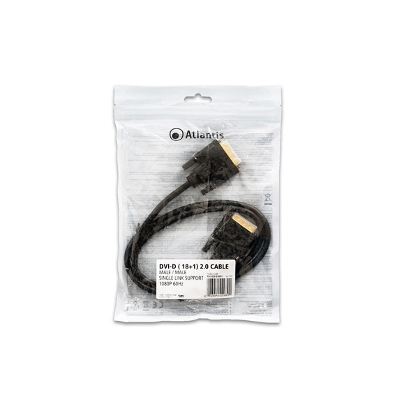  P019-DVI-D-MM-1 CAVO DVI-D (18+1) 2.0 MM 1MT ATLANTIS P019-