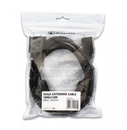  P019-SVGA-MF-2 KABEL PROLUNGA SVGA 2048X1152 MF 2MT ATLANTIS P019-SVGA