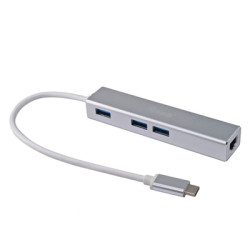 pEQUIP/p 133481 HUB EQUIP 133481 USB-C A 3P USB3.0 CON ADATT. GIGABIT- E