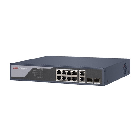  301802218 SWITCH 8P LAN 10/100M RJ45 POE + 2P GIGABIT COMBO HIKVISION D