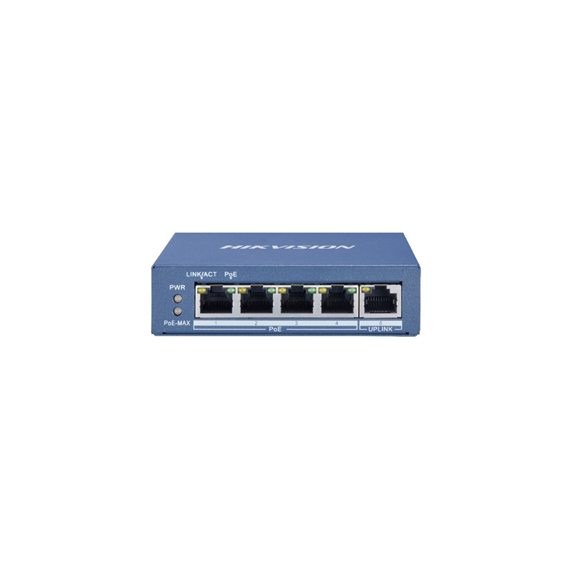  301801420 SWITCH 4P LAN GIGABIT HIKVISION DS-3E0505P-E/M 4P POE + 