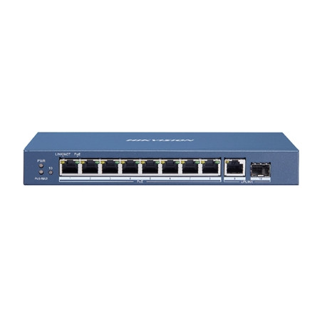  301801423 SWITCH 8P LAN GIGABIT HIKVISION DS-3E0510P-E/M 8P POE + 