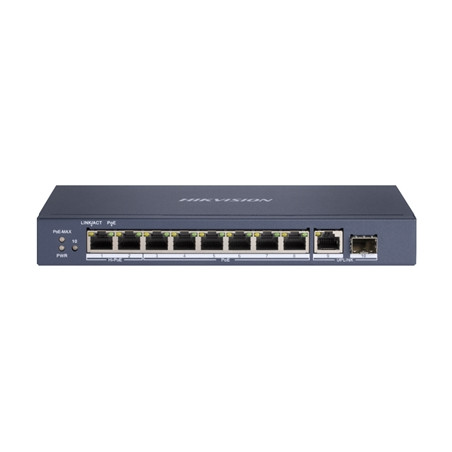  301801513 SWITCH 8P LAN GIGABIT HIKVISION DS-3E0510HP-E 8P POE + 1